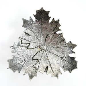 Pewter Maple Leaf dish